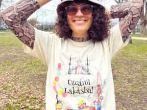 Uniszex póló Harangozó Imi grafikájával